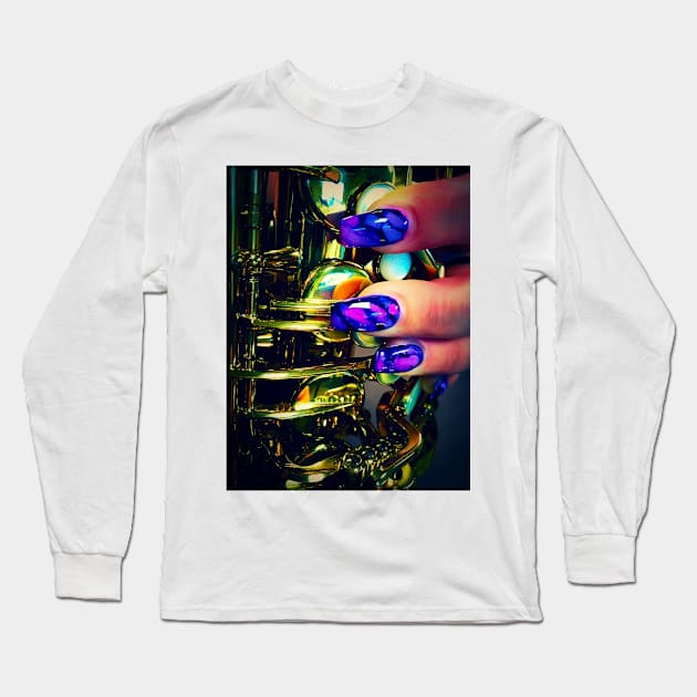 Jazz Hands Long Sleeve T-Shirt by Syntheous